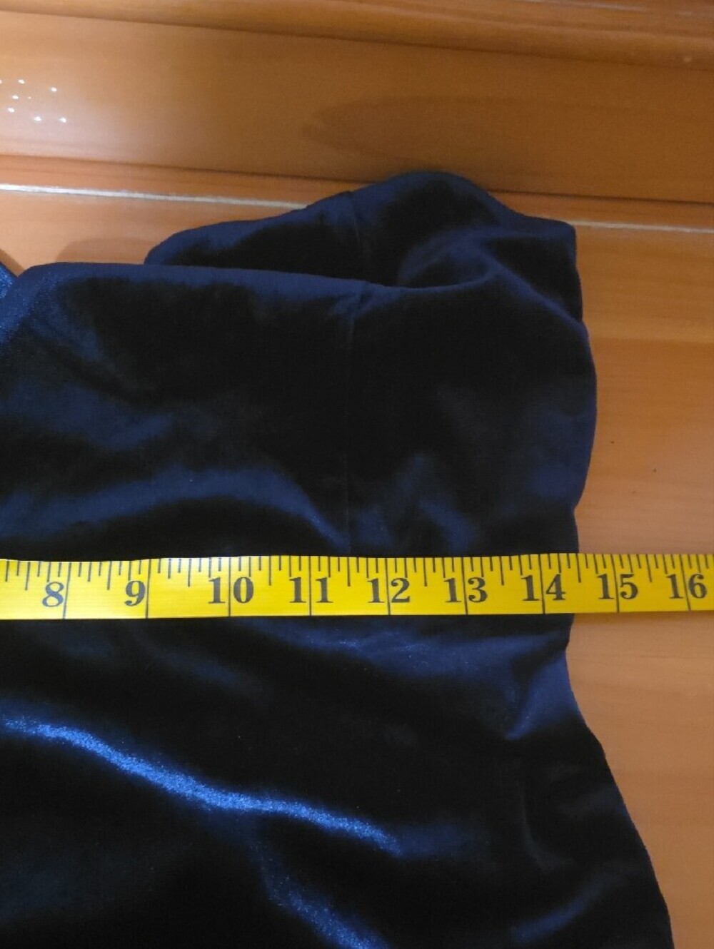 Navy Velvet Spaghetti-Strap Maxi Dress - Picture 6 of 10
